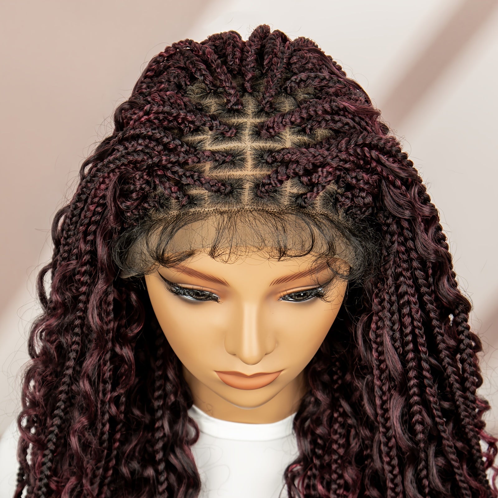 Women'S Anytime Wig, 9x6 Lace Front Synthetic Braided Butterfly Braid Hairpiece, Comfortable Breathable Fashion Daily Wear, Heat Resistant Fiber, Full Top Hair Extension